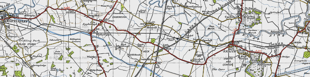 Old map of Little Heck in 1947