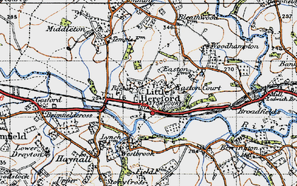 Old map of Little Hereford in 1947