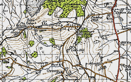 Old map of Little Hill in 1947