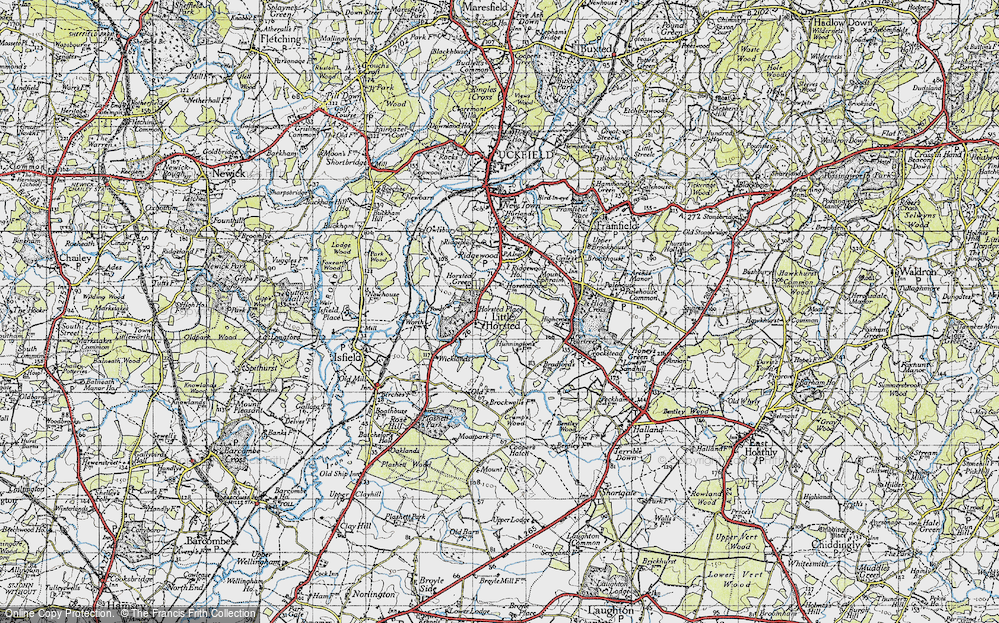Old Map of Little Horsted, 1940 in 1940