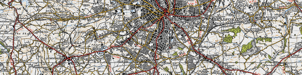 Old map of Little Horton in 1947