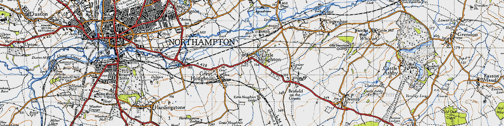 Old map of Little Houghton in 1946