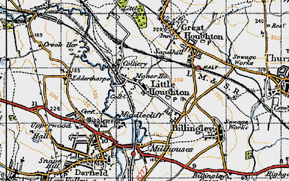 Old map of Little Houghton in 1947