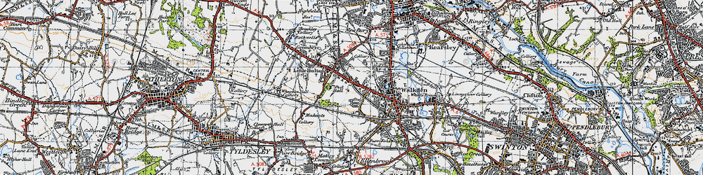 Old map of Little Hulton in 1947