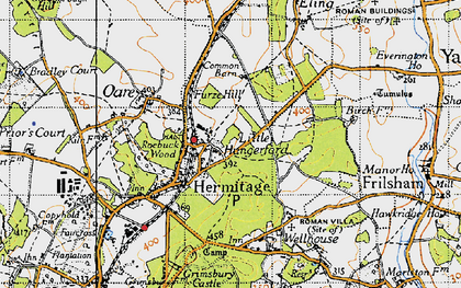 Old map of Little Hungerford in 1945