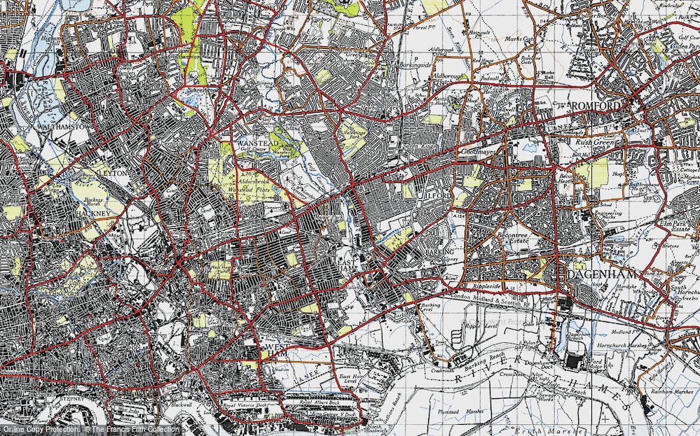 Old Map of Little Ilford, 1946 in 1946