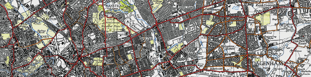 Old map of Little Ilford in 1946