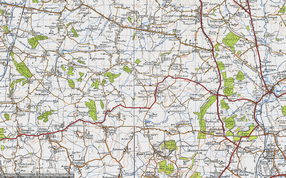 Old Map of Little Inkberrow, 1947 in 1947