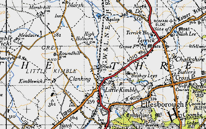 Old map of Little Kimble in 1946