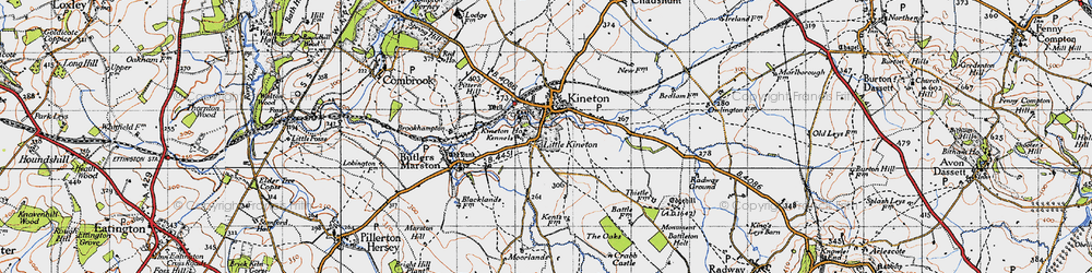 Old map of Little Kineton in 1946
