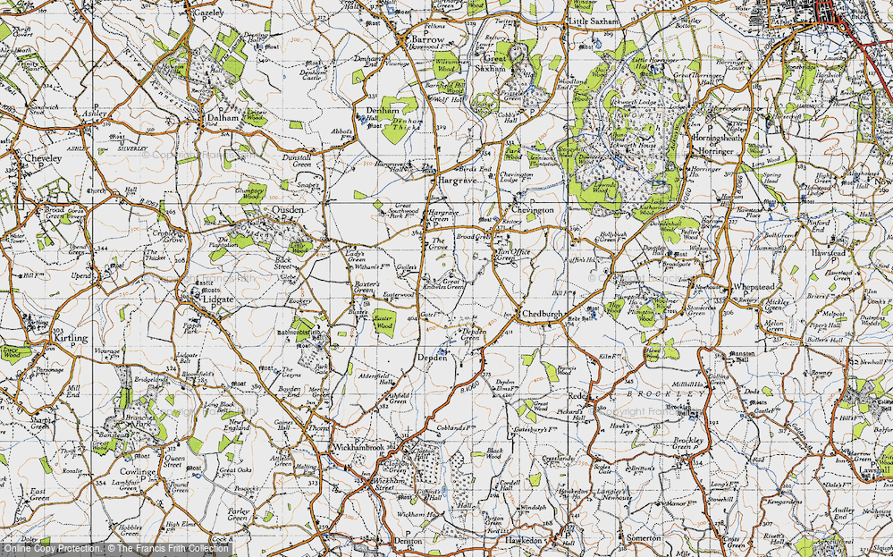 Old Map of Little Knowles Green, 1946 in 1946