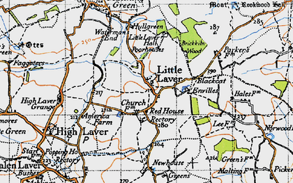 Old map of Little Laver in 1946