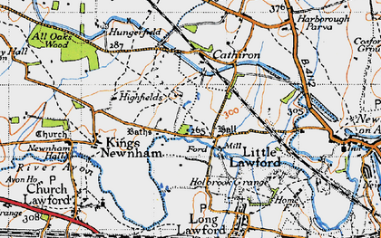 Old map of Little Lawford in 1946