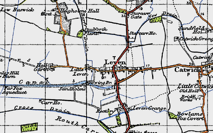 Old map of Little Leven in 1947