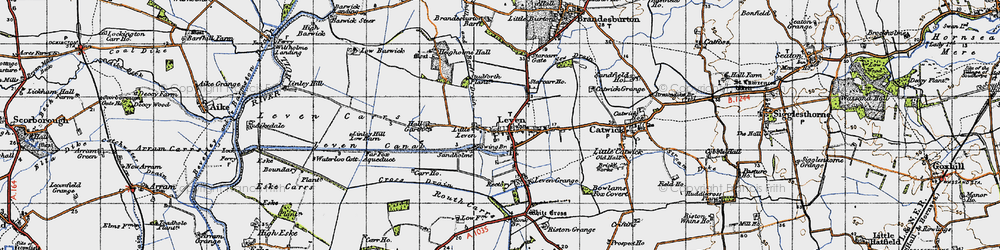 Old map of Little Leven in 1947