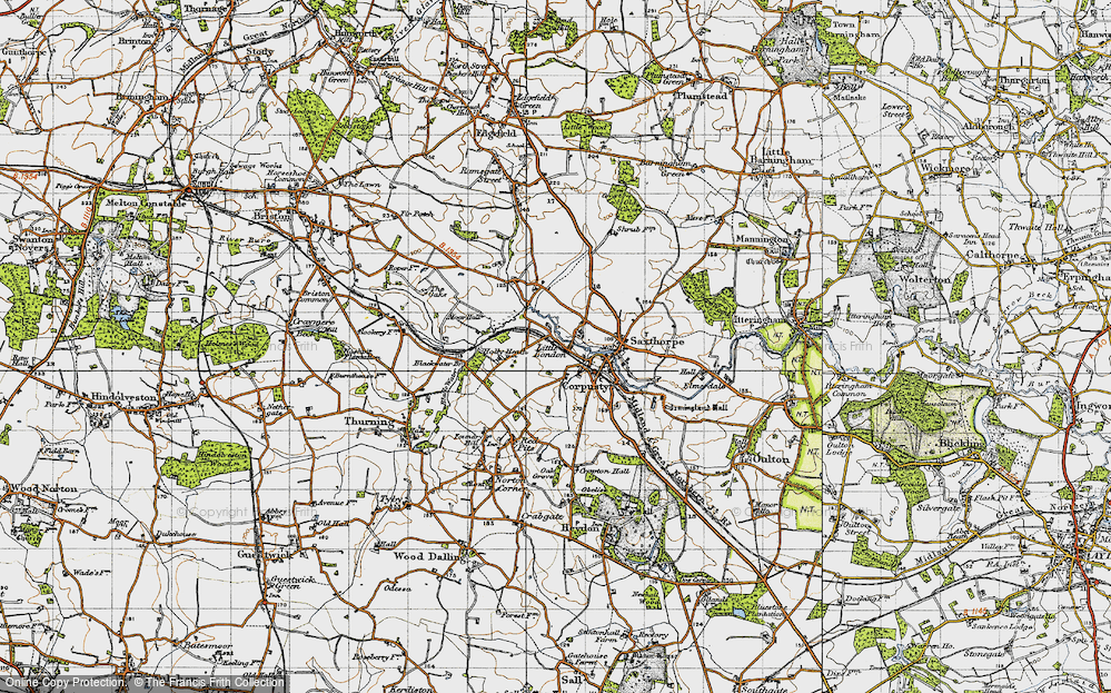 Old Map of Little London, 1945 in 1945