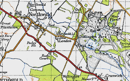 Old map of Little London in 1946