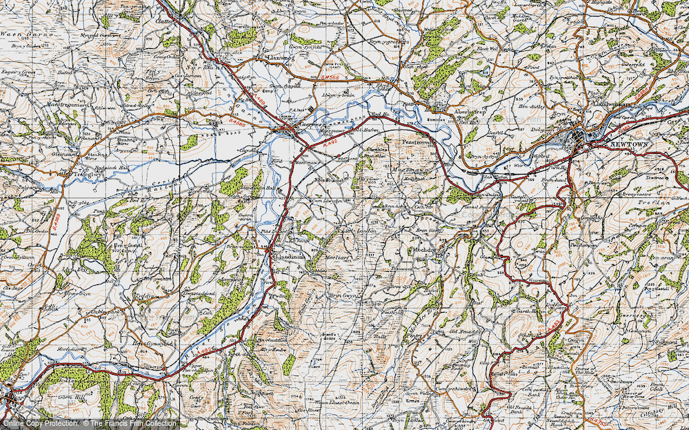 Old Map of Historic Map covering Bryn-helyg in 1947