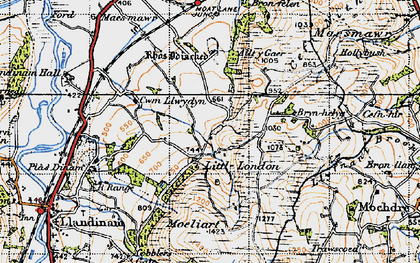 Old map of Bryn-helyg in 1947