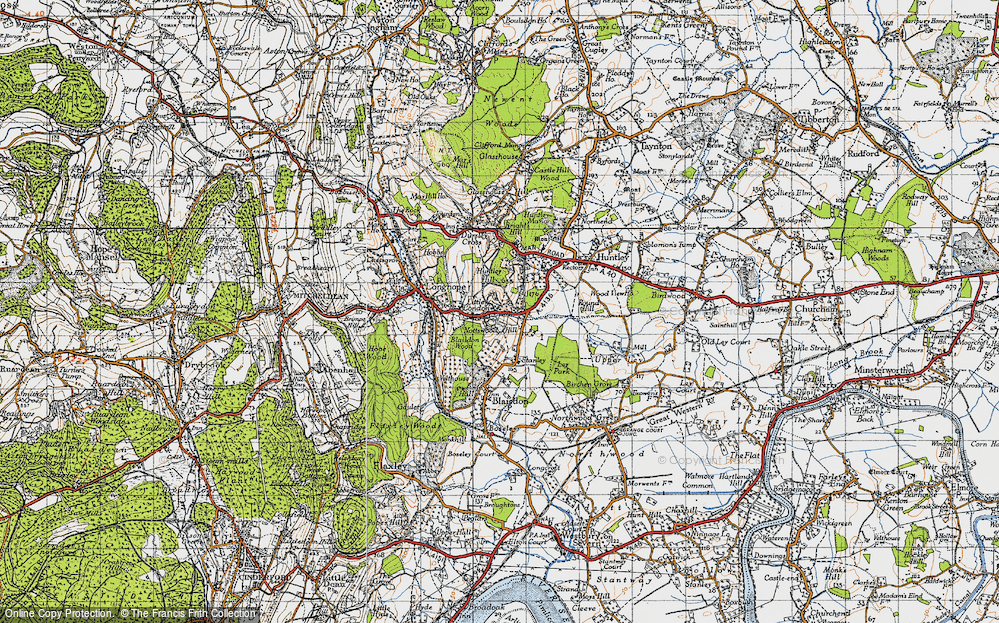 Old Map of Historic Map covering Blaisdon Wood in 1947