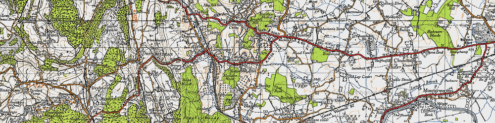 Old map of Blaisdon Wood in 1947