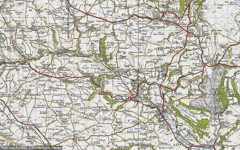 Old Map of Little Longstone, 1947 in 1947