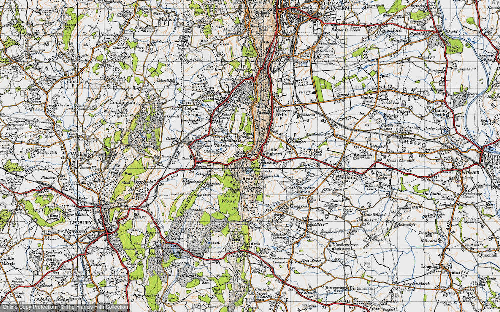 Old Map of Little Malvern, 1947 in 1947