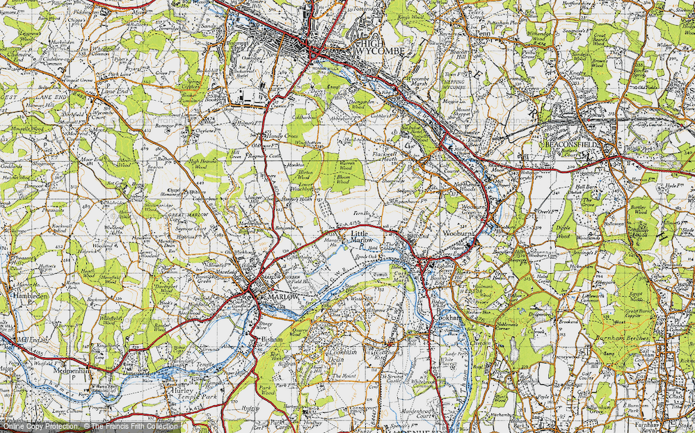 Old Map of Little Marlow, 1947 in 1947