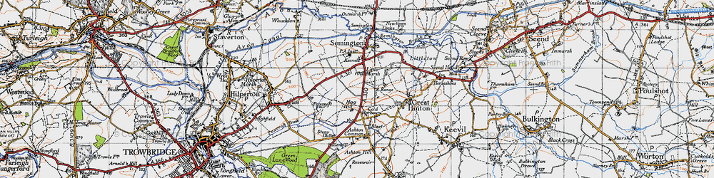 Old map of Little Marsh in 1940