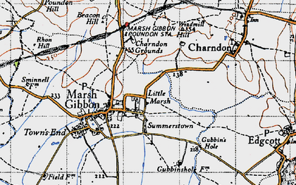 Old map of Little Marsh in 1946