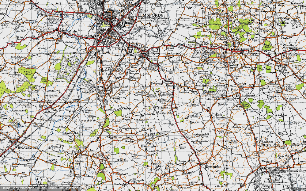 Old Map of Little Mascalls, 1945 in 1945