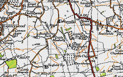 Old map of Little Mascalls in 1945