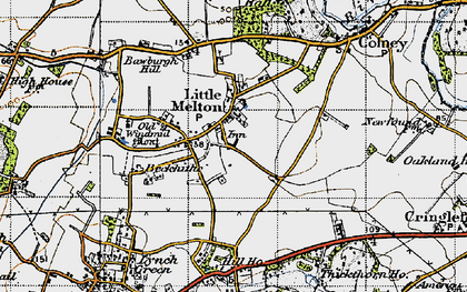 Old map of Little Melton in 1945