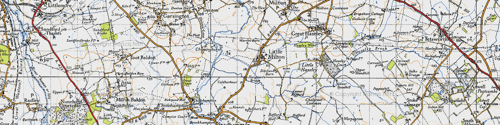 Old map of Little Milton in 1947