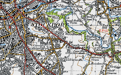 Old map of Little Moor in 1947