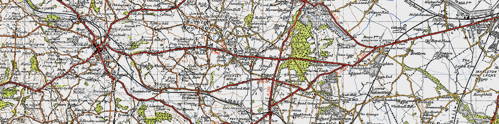 Old map of Little Mountain in 1947