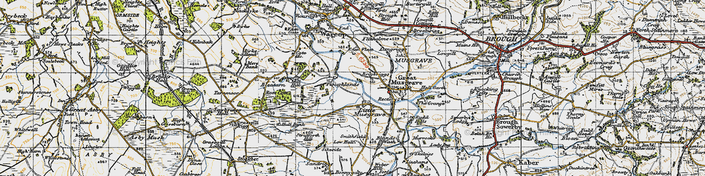 Old map of Little Musgrave in 1947