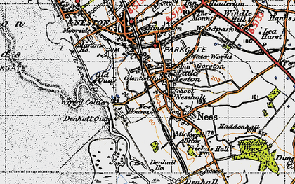 Old map of Little Neston in 1947