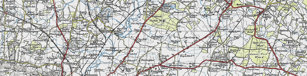 Old map of Little Norlington in 1940