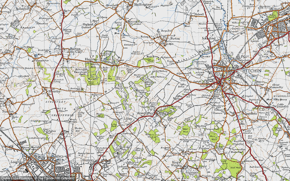 Old Map of Little Offley, 1946 in 1946
