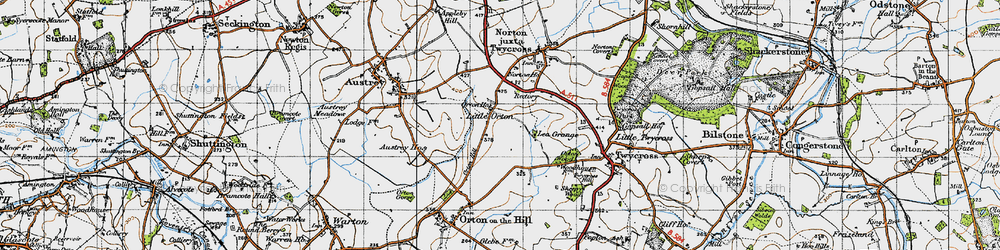 Old map of Little Orton in 1946