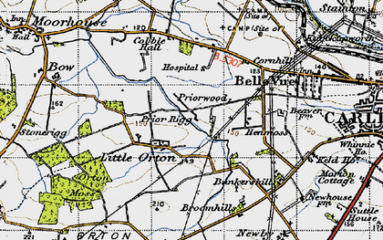 Old map of Little Orton in 1947
