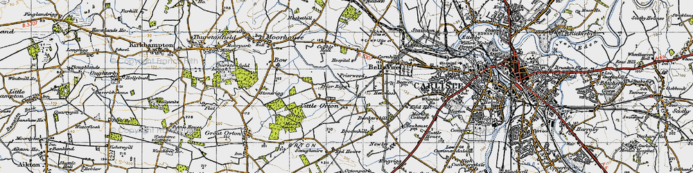 Old map of Little Orton in 1947