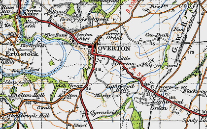 Old map of Little Overton in 1947
