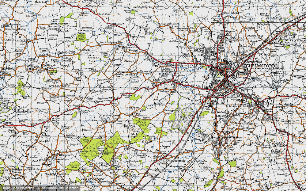 Old Map of Little Oxney Green, 1946 in 1946