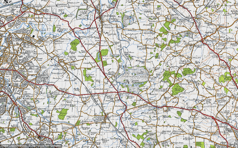 Old Map of Little Packington, 1947 in 1947