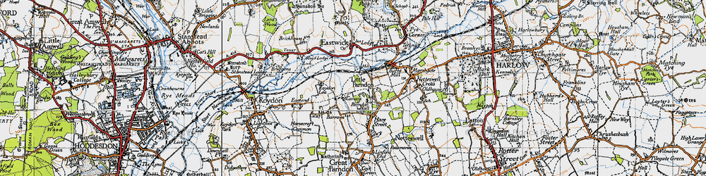 Old map of Little Parndon in 1946