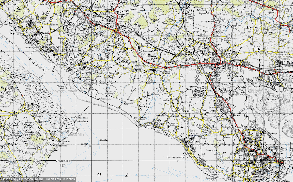 Old Map of Little Posbrook, 1945 in 1945