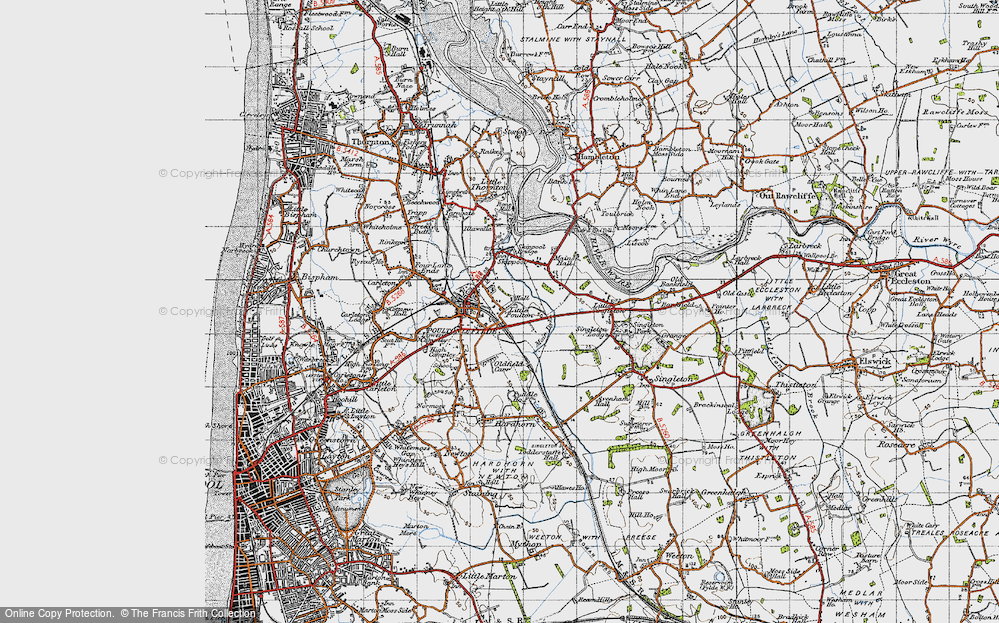 Old Map of Little Poulton, 1947 in 1947