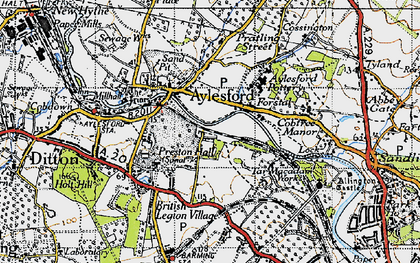 Old map of Little Preston in 1946